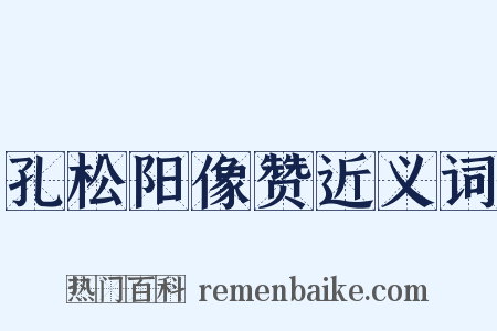 孔松阳像赞近义词是什么意思的图片